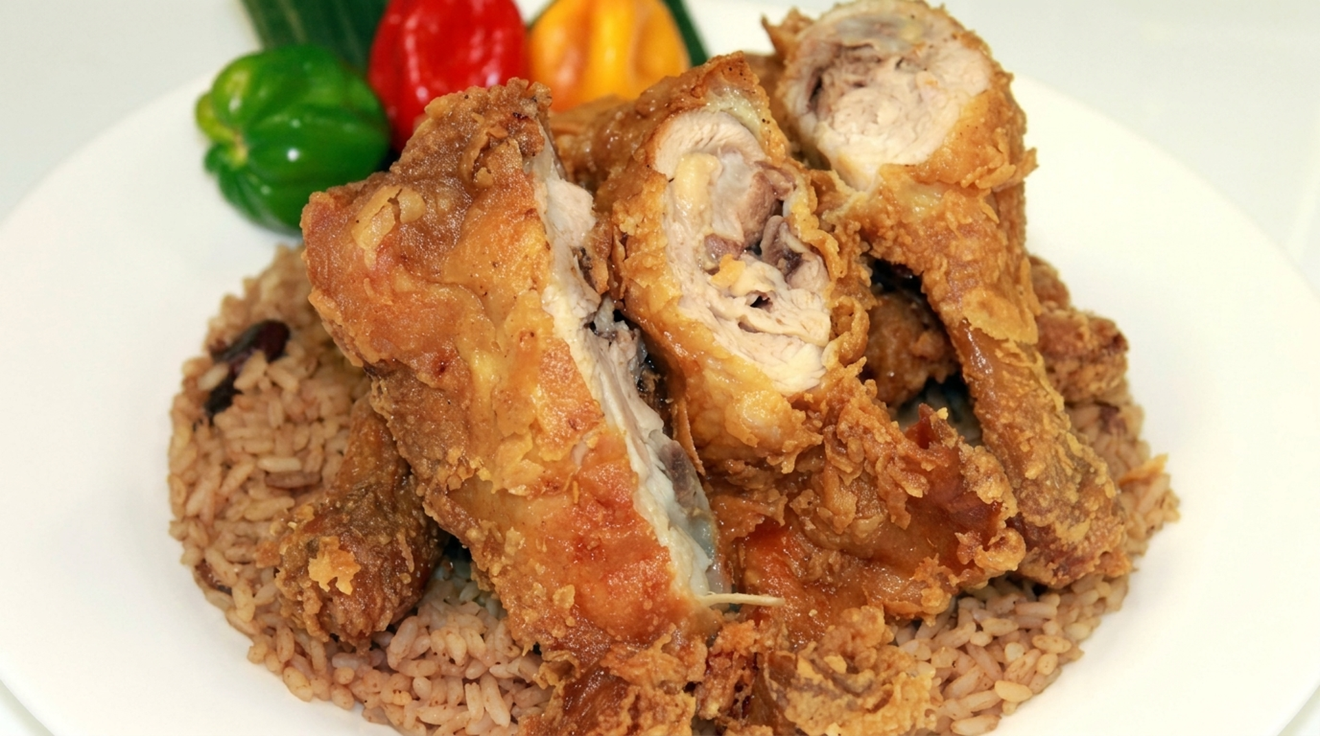 BBQ chicken and fried chicken